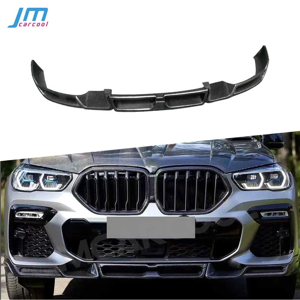 

Carbon Fiber Front Lip Chin Spoiler Cover for BMW F96 X6M 2019 -2022 Front Bumper Lip Body Kits FRP Protector Accessories