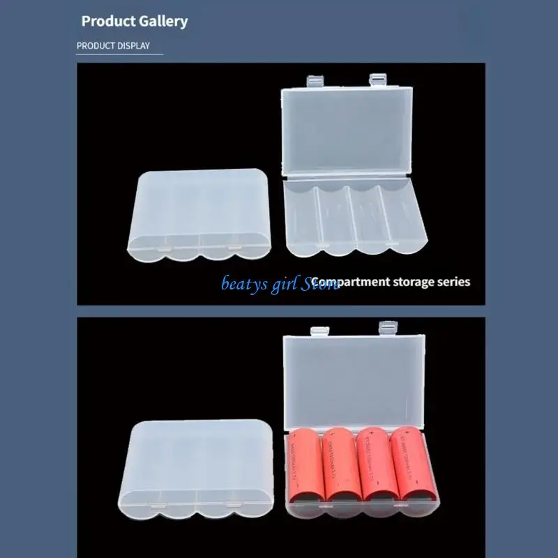 C7AB 5 Pack Practical Battery Organizers Case Heat Resistant Design Plastic Texture for Safe Storage Rechargeable Batteries