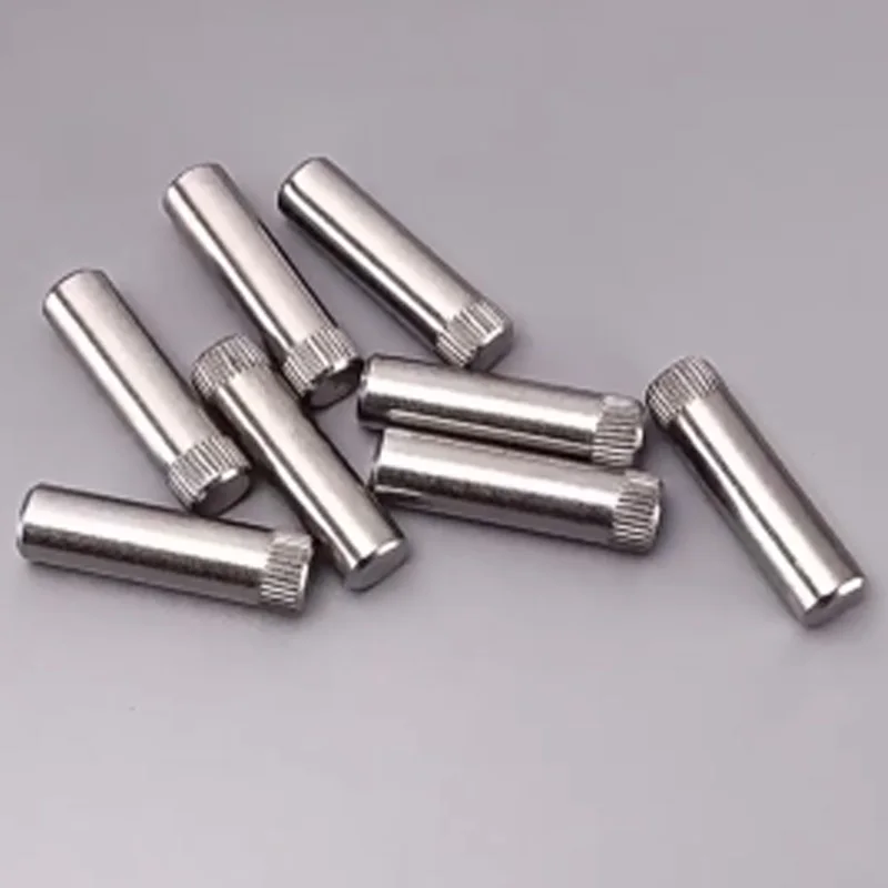 304 Stainless Steel Knurled Cylindrical Pin M1.5 M2 M2.5 M3 M4 M5 M6 M8 Shaft Pin Hinge Pin Toys Linkage Latch Hinge 5~100pcs