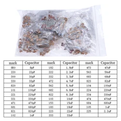 700Pcs/lot 35Values x 20Pcs 8pF-2.2uF DIP MLCC Multilayer Ceramic Capacitor Assortment Mixed pack kit