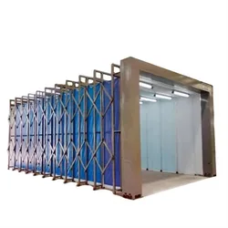 Retractable Mobile Water Based Spray Painting Room Spray Booths 10m PVC Curtain Movable Spray Oven