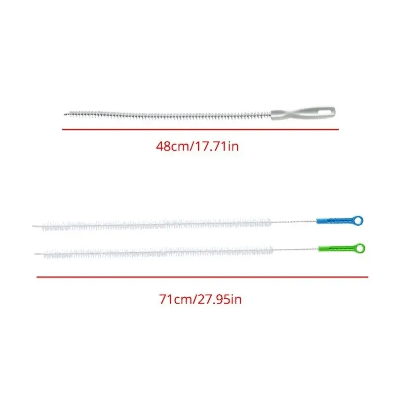 Pipe Dredging Brush Bathroom Sewer Hair Remove Sink Cleaning Brush 48/65/71cm Drain Cleaner Bendable Flexible Cleaning Tools