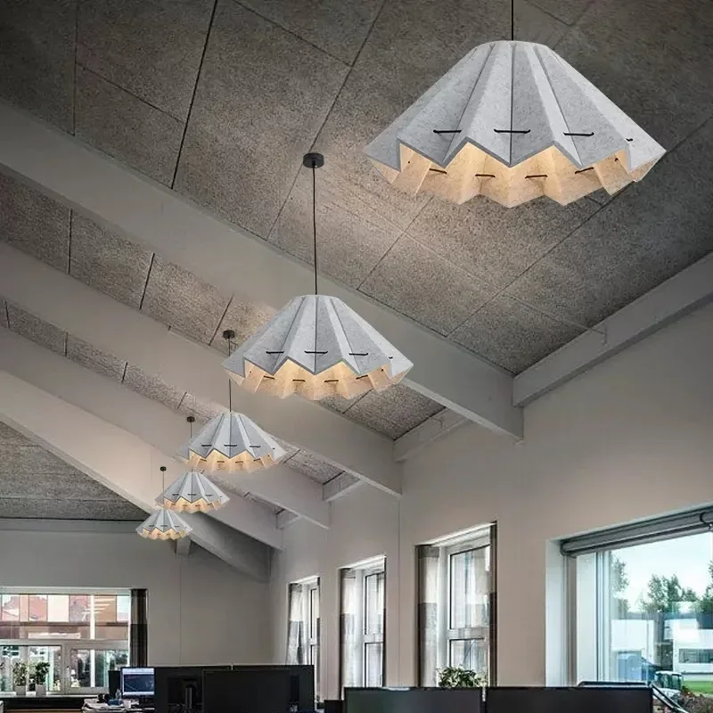 Danish Designer Sound-absorbing Felt Chandelier Showroom B&B Hotel Room Lamp Office Club Western
