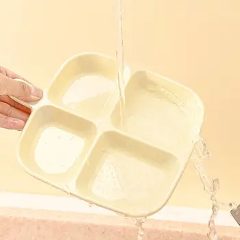 손잡이가 달린 4 칸 사이드 접시 트레이, 화상 방지 디너 플레이트, 주방용 걸이식 생강 마늘 보관 트레이, 신제품