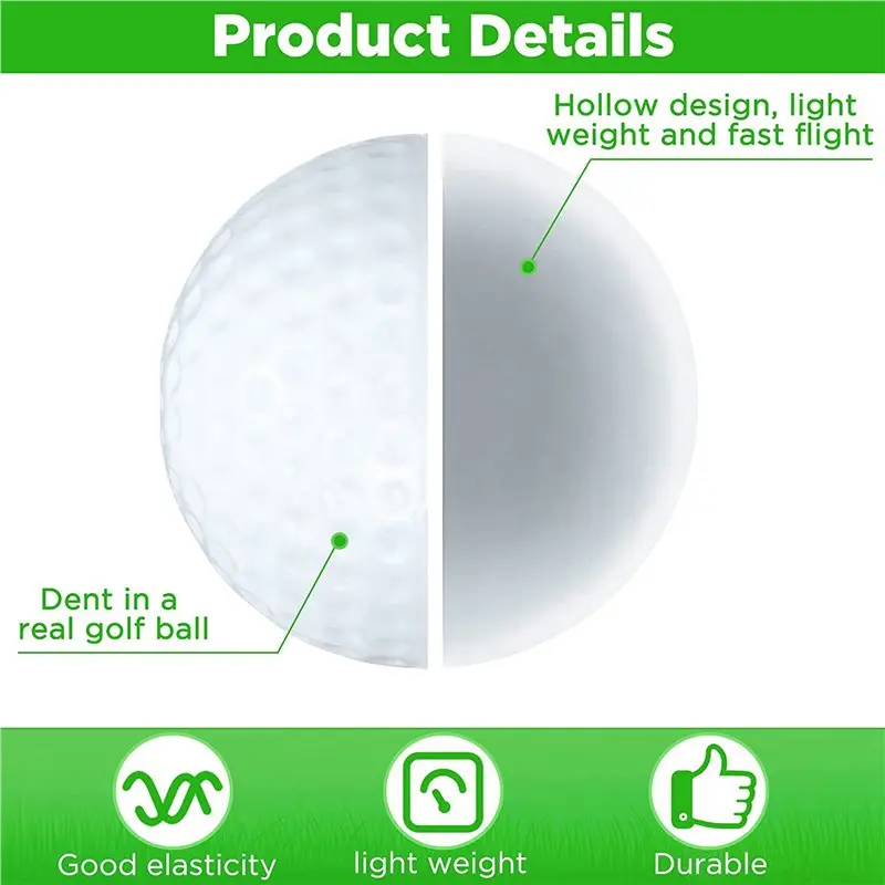 A89E-400 Pcs Golf Practice Ball Hollow Golf Ball Training Golf Balls With Mesh Drawstring Storage Bags For Training