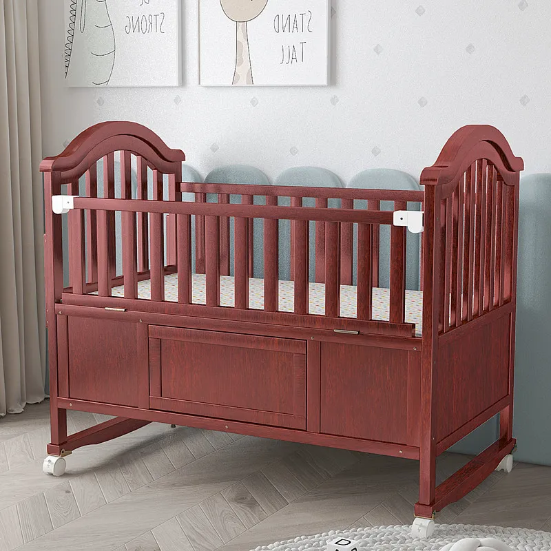 New crib: solid wood baby crib, crib, bedroom widened, splicing bed, suitable for 0-6 years old