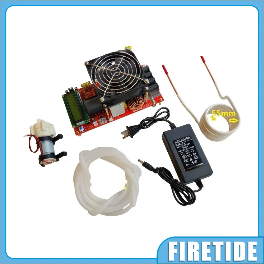 

2000W ZVS High Frequency Induction Heater Module Flyback Driver Heater Good Heat Dissipation + Coil +pump +power Adapter