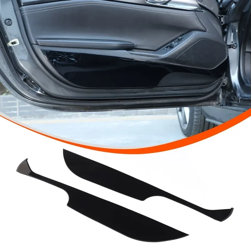 

For Mazda MX-5 ND 2016-2023 PVC Epoxy Black Car Inner Door Panel Anti Kick Trim Sticker Interior Car Accessories