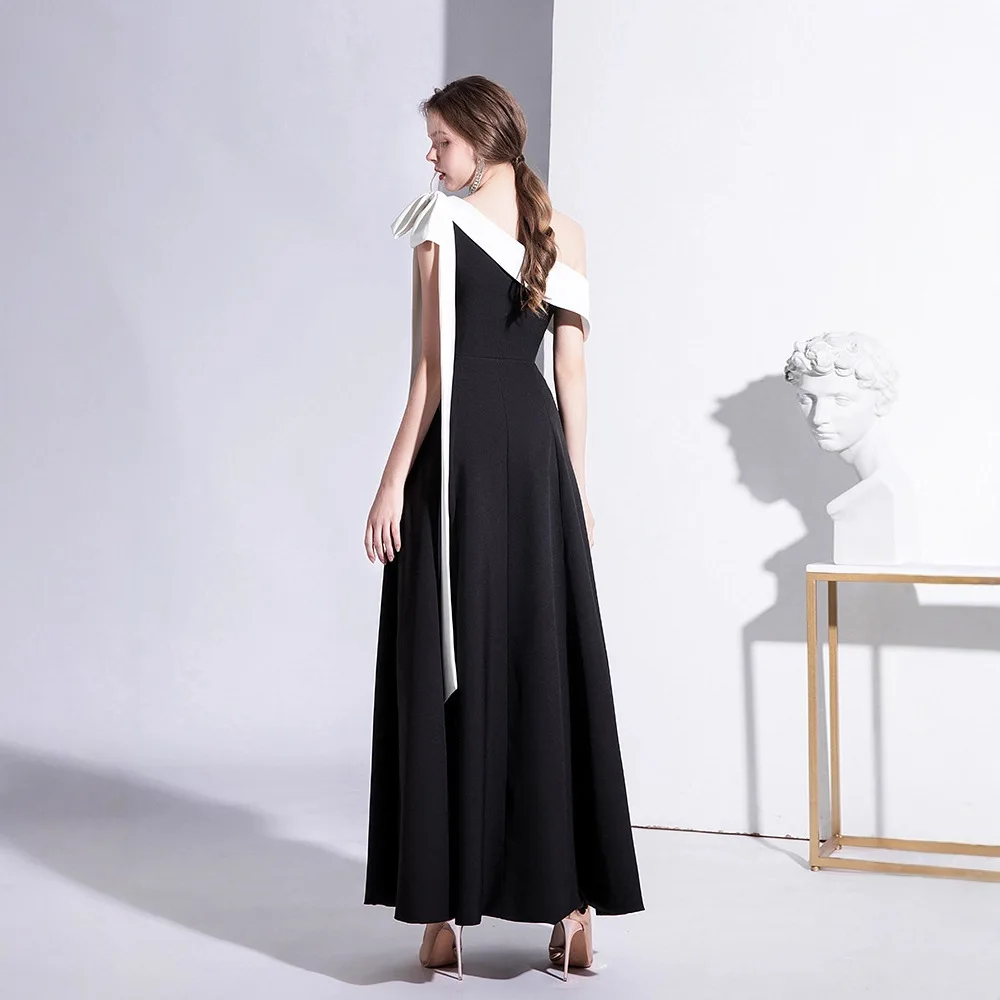 Sukienki bankietowe N1132 dla dziewcząt i kobiet, sukienki na studniówkę, słodkie, zapamiętane, długie do podłogi, czarne suknie wieczorowe dla kobiet.