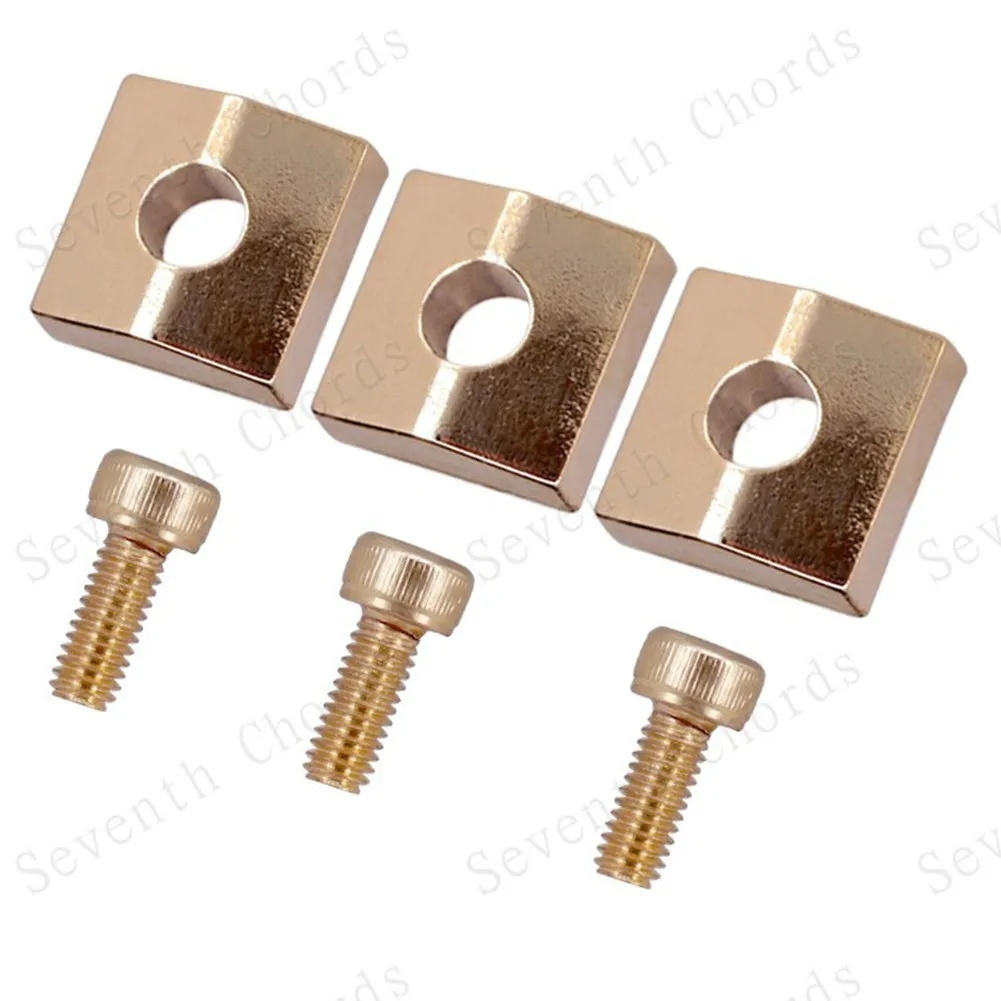 3ocs Electric Guitar Tremolo Locking Nut Block Clamp Screws For Floyd Rose Locking String Bridge Black Gold Chrome Replacement