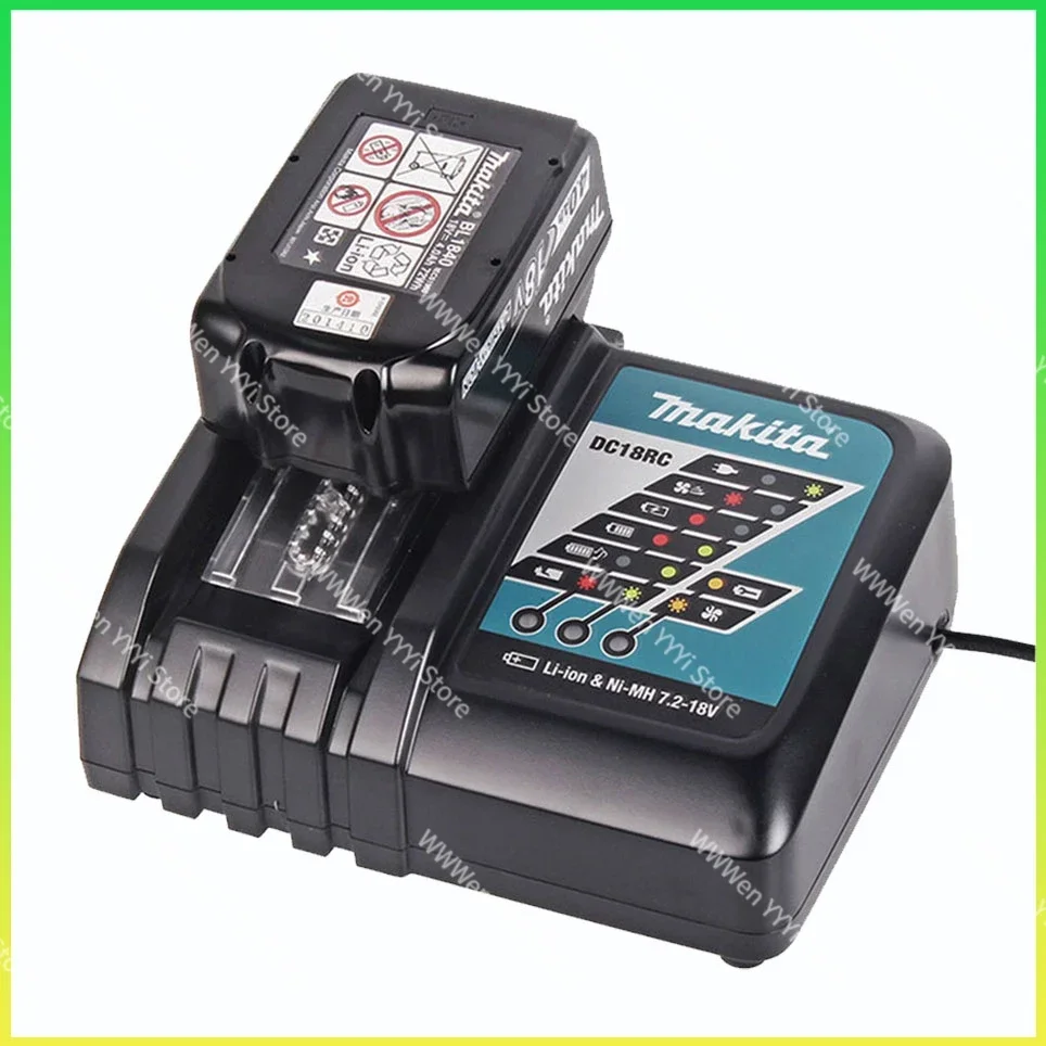 100% Original Makita 6.0Ah 18V Li-ion Battery Charger DC18RF BL1840 BL1830 BL1430BL1440 DC18RC Charging Tool With USB Port