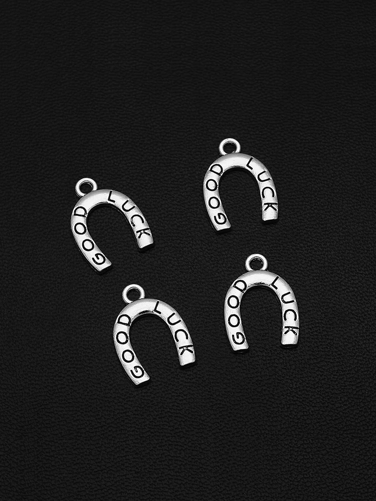 30pcs/lot--12x17mm Horseshoe Good Luck Charms Pendants For Diy Jewelry Making Findings Supplies Accessories Wholesale Bulk Items