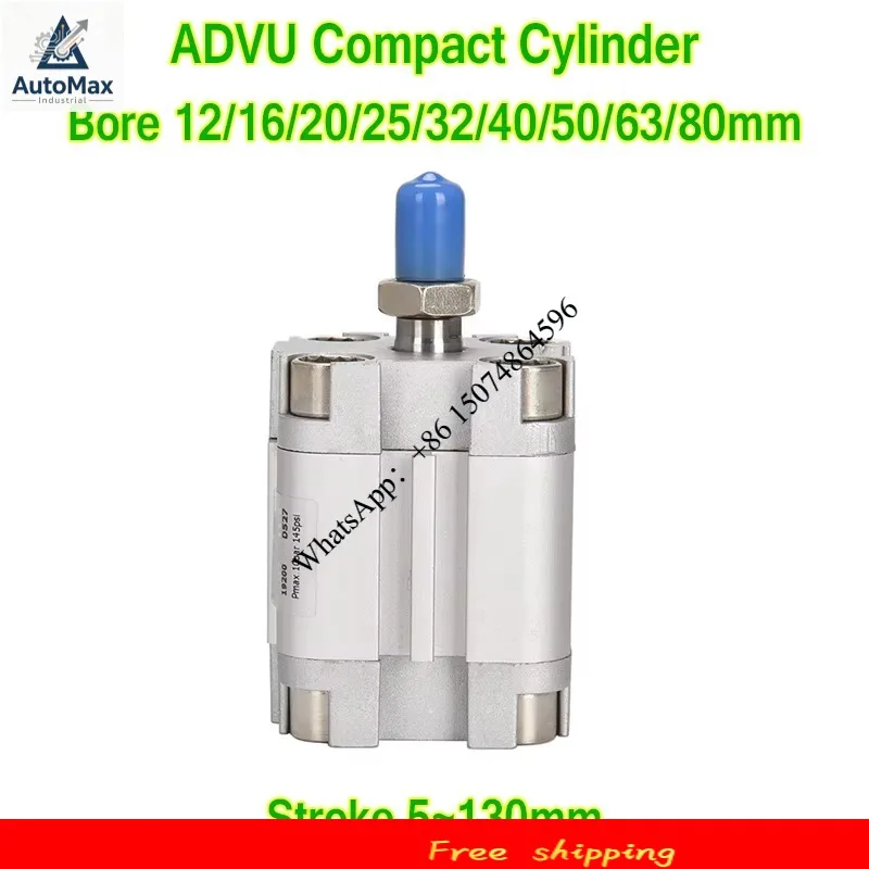 FESTO Type Compact Pneumatic Air Cylinder ADVU12/16/20/25/32/40/50/63/80-5/10/15/20/25/30/35/40/45/50/60/70/80/90/100 -P-A