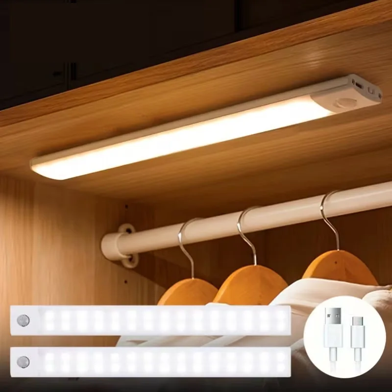 

Перезаряжаемый светодиодный светильник с датчиком движения с магнитной регулировкой яркости и цветовой температурой, беспроводной светильник под шкафом