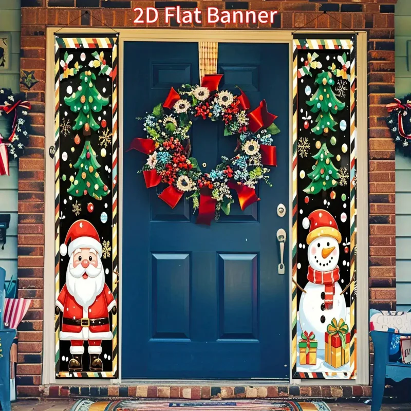 قطعة واحدة من سطح مسطح ثنائي الأبعاد، زينة لافتة مقاطعة عيد الميلاد - للمنزل والمكتب - ديكور داخلي/خارجي، لا يتطلب طاقة wsj #2