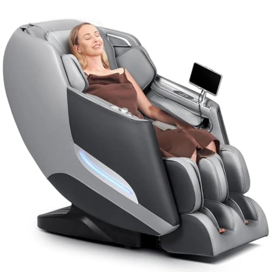 Massage Chair 3D Massage Chair Full Body Zero Gravity Shiatsu Recliner W/Heating SL Track Wireless Charger Bluetooth Speaker Fo
