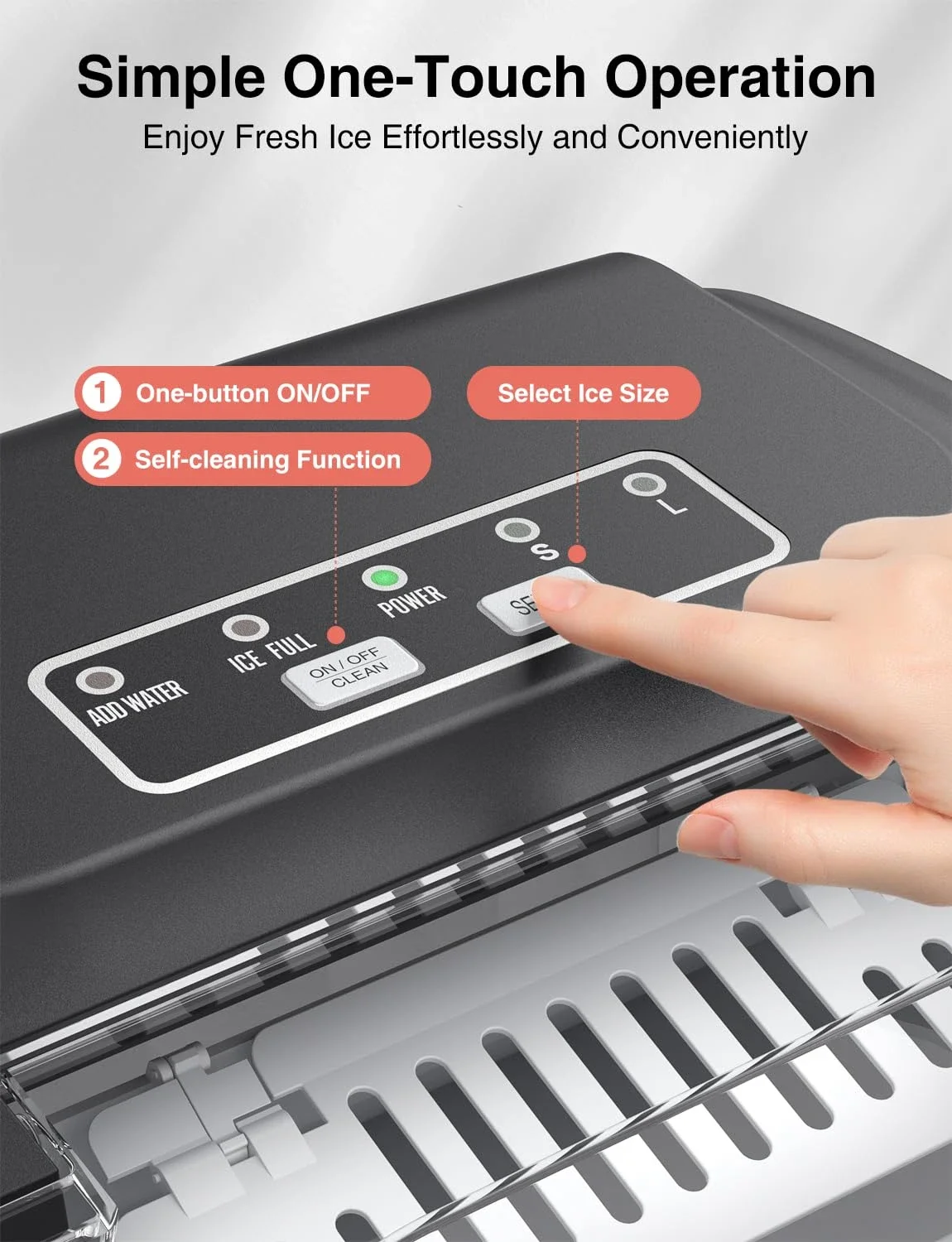 ith Quiet Operation, Portable Ice Maker for Home, Office, Bar, Party, RV, ETL Listed