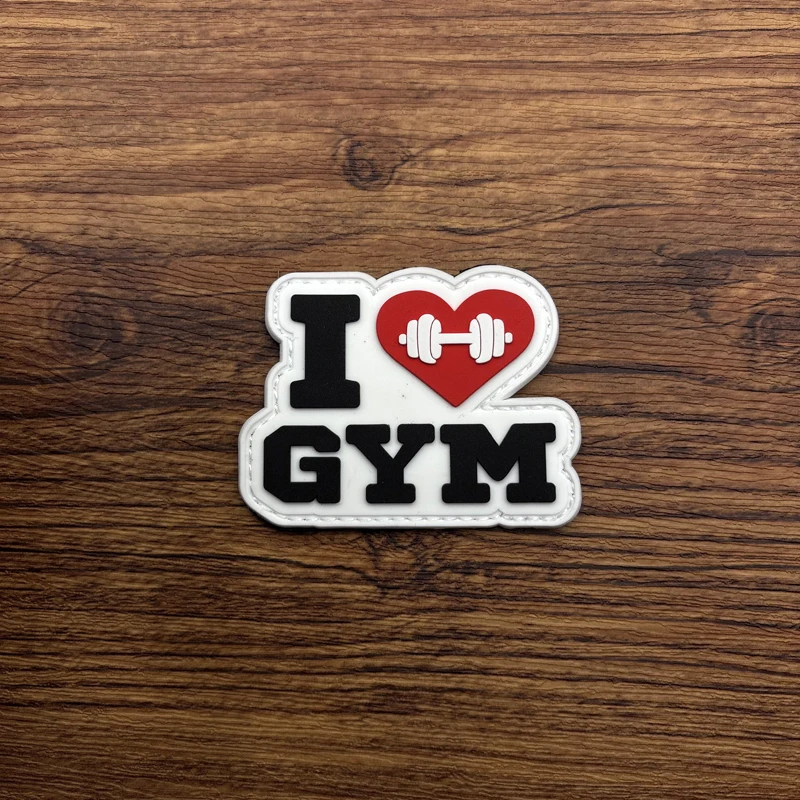 

A Fitness-Themed Pvc Sticker Morale Patch Badge Patch, with a Glow-In-The-Dark Effect, for Armbands, Backpacks, Tactical Vests, and Clothing Decoration, Embroidered Patch Made of Soft Rubber