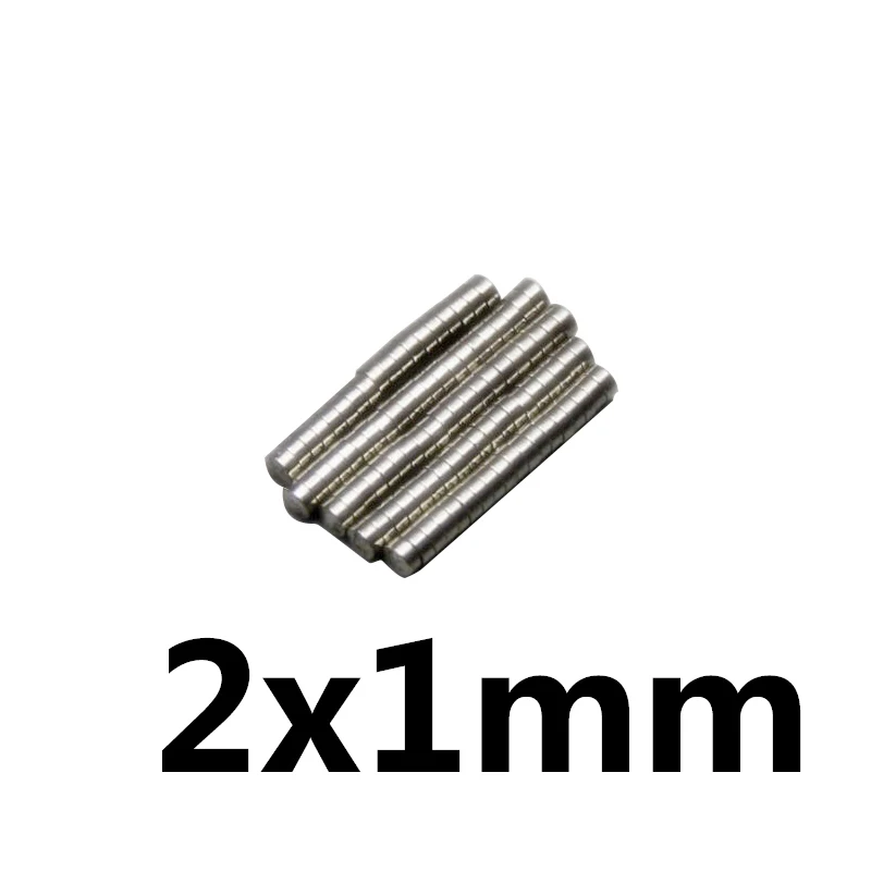 100PCS 2x1 Powerful Neodymium Magnet N52 Neodymium Magnets Super Strong Magnit Small Round Magnets for Fridge Rare Ear