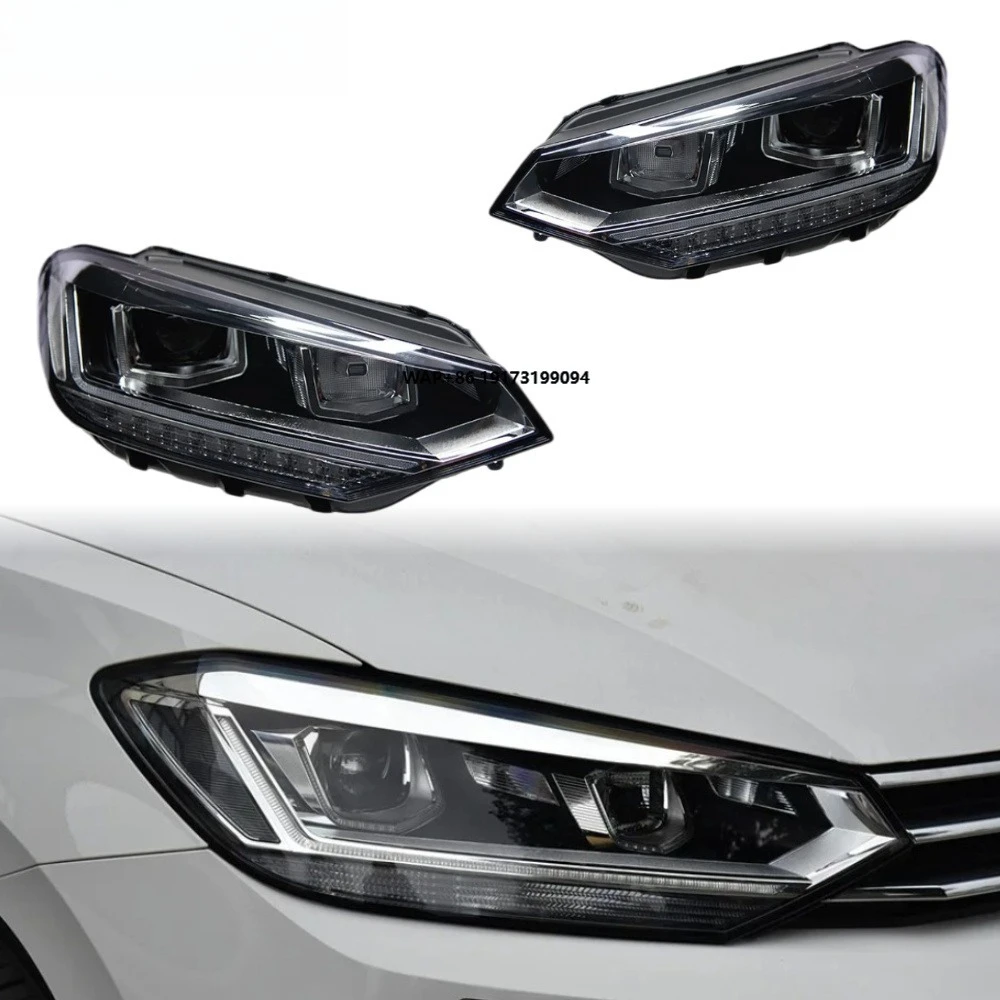 

for Touran Headlights 2016-2019 LED Lens Upgrade Front Lamp Car Accessories Hot Selling Plug and Play DRL