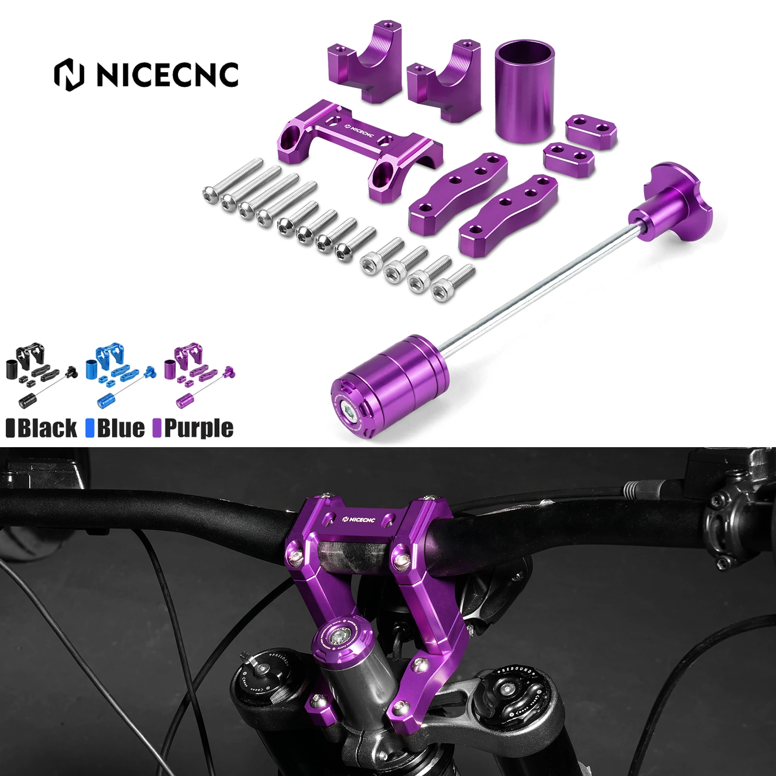 

NICECNC For Surron Light Bee X S L1E Motocross Handlebar Bar Riser Mount Bracket & Fork Suspension Core For Segway X160 X260