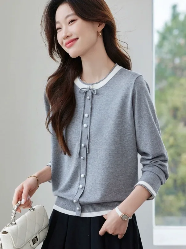 

Slim Fit Long Sve round Ne Трикотажный цвет Blo Knot Base irt Удобный дышащий повседневный женский топ