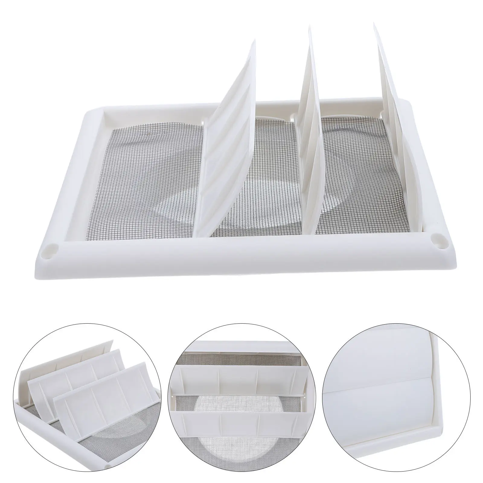 Plastic Louvre Style Vent Cover Panel 120x120mm Replacement Air Vent Grille for Home Hvac System Enhanced Ventilation