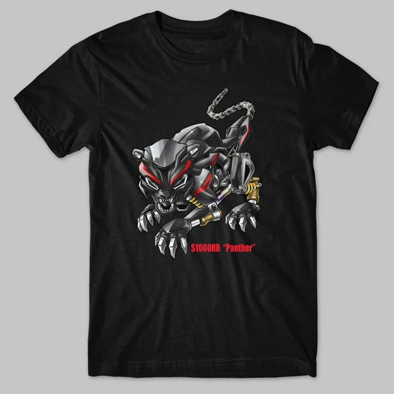 الكلاسيكية الألمانية دراجة نارية S1000RR النمر تحويل مستوحاة تي شيرت 100% القطن س الرقبة قصيرة الأكمام عادية قميص رجالي