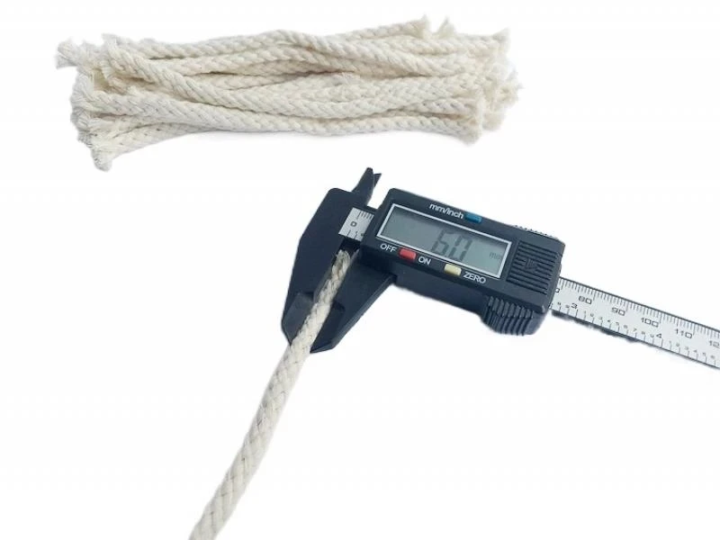 Corda de algodão com comprimento de 3m e diâmetro de 2-8mm, adequada para a fabricação de equipamentos de ensino de laboratório
