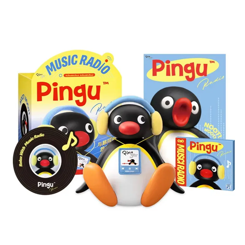 MarTUBE Pingu Bluetooth-luidspreker Schattig schuddend hoofd Cartoon Pingu Muziek Radio Draadloze audiospeler Verjaardagscadeau voor Pingu-fans