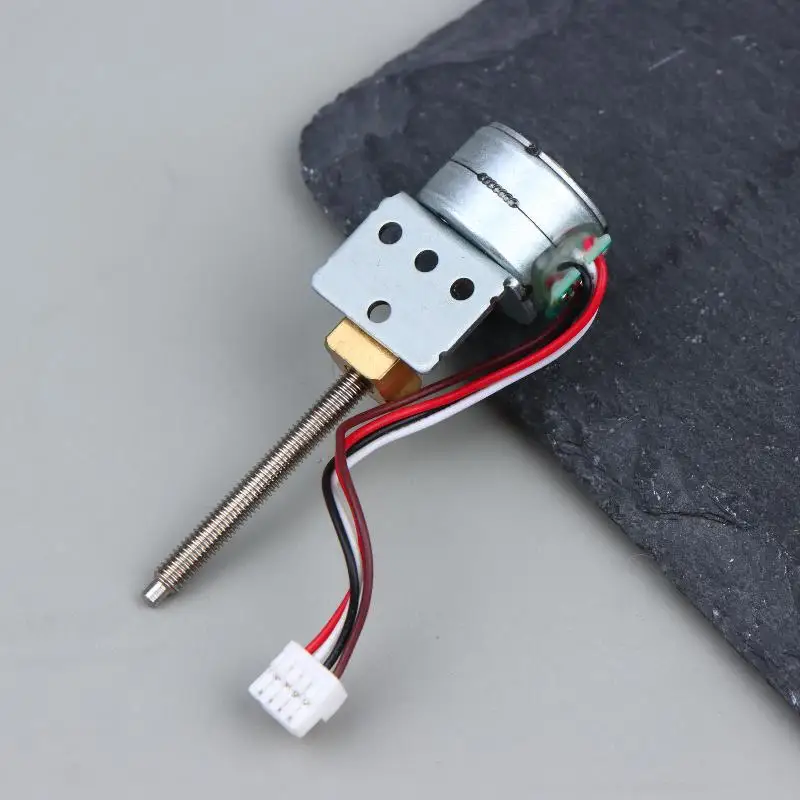 

2 Phase 4 Wire Stepper Motor 15MM Micro Screw Shaft Linear Actuator Compact Design for Small Automation