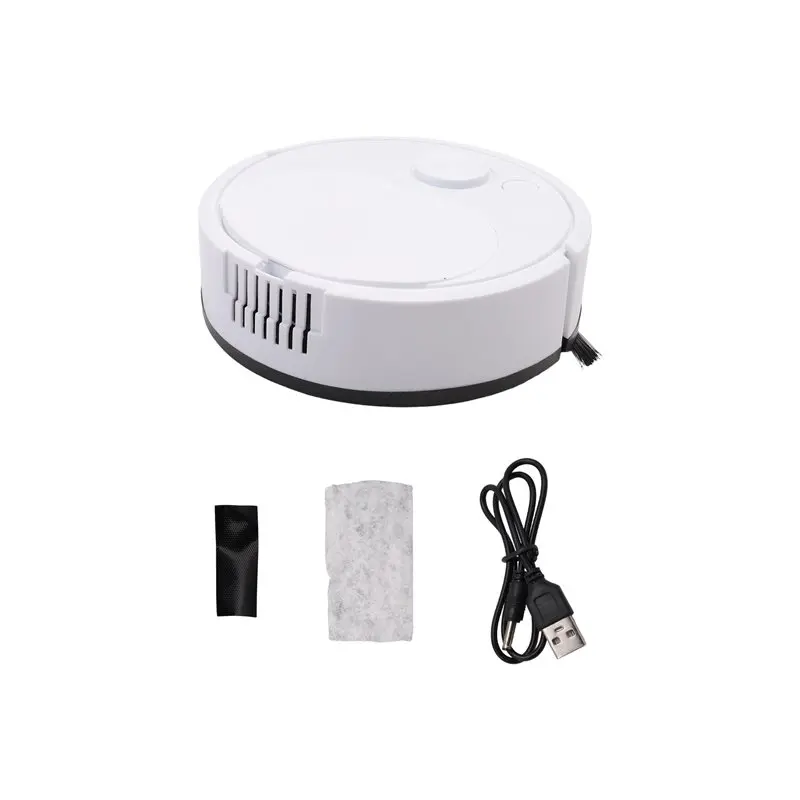 AC76-Automatic Vacuum Cleaners USB Charging Vacuum Cleaners Smart Sweeping Mopping Robot Vacuum Cleaners White