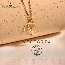 Nextvance Custom Logo Name Necklace For Women Men Personalized Stainless Steel Monogram Handmade Pendant Birthday Jewelry Gifts