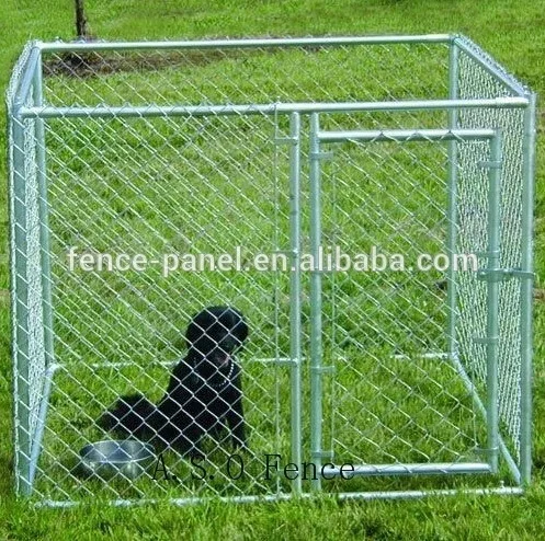 10*10*6ft Dog Kennel Outdoor Heavy Duty Dog House with Water Resistant Cover Steel Fence