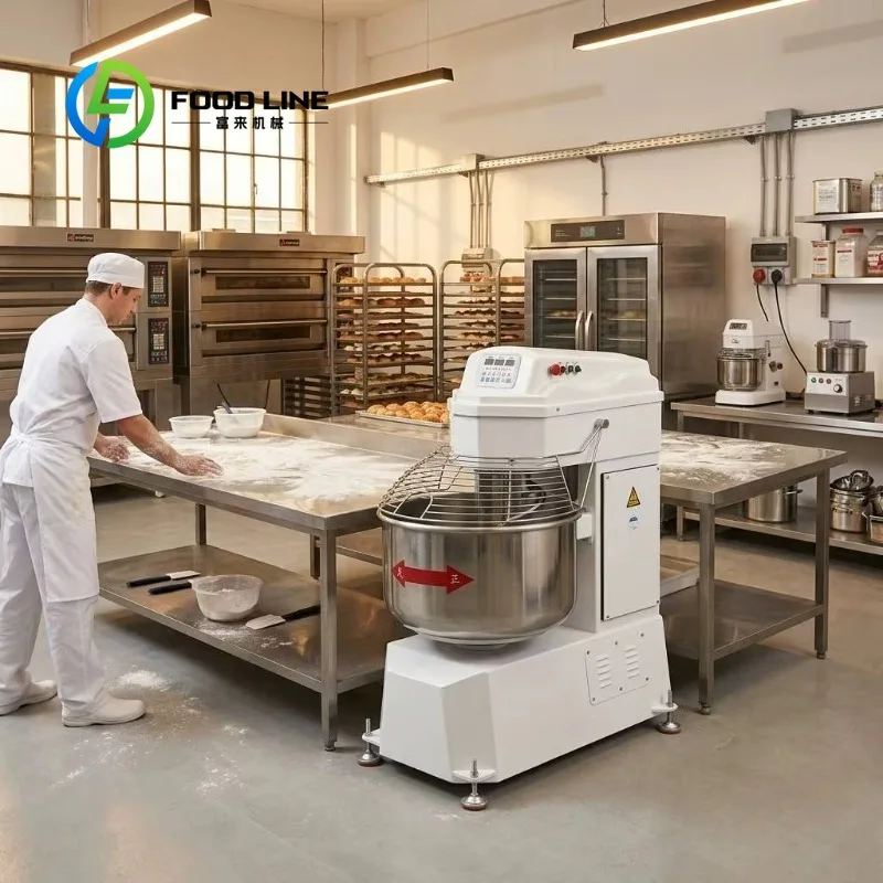Customize 75kg Kneader Pizza Dough Bakery Flour Mixer Machine Spiral Mixer Bread Dough Mixer