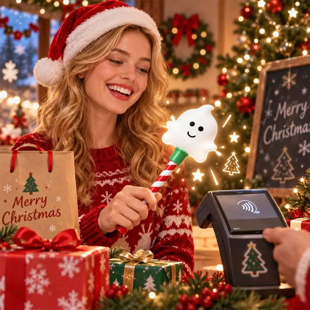 Comfortable Grip Christmas Payment Magic Wand Lightweight Hidden Card Slot Card Swipe Magic Wand Compact Tap To Pay Wand Gifts