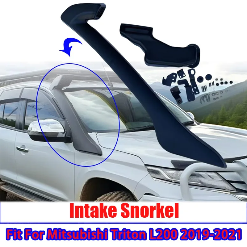 

For Mitsubishi Triton L200 2019-2021 4x4 Snorkel Kit Waterproof Ram Head Air Intake System UV Resistant LLDPE Pipe for Off-Road