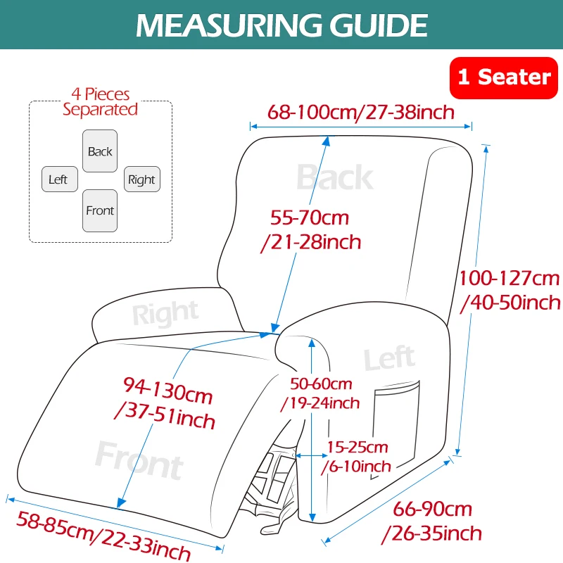 1/2/3/4 Seater Jacquard Recliner Sofa Cover High Stretch Lazy Boy Relax Armchair Cover Thicken Sofa Furniture Protector For Pets