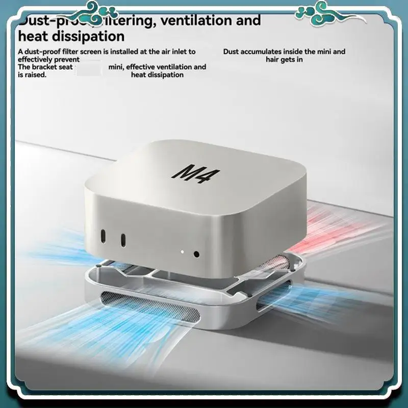 حامل سطح المكتب للتبريد وتبديد الحرارة من ABSK لجهاز Mac Mini / Pro قاعدة مقاومة للغبار