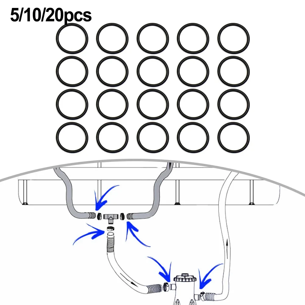 

5/10/20pc Pool Pump O-Ring For Intex For 1-1/4 In Hose Connections For 330 GPH Pumps Compatible With C330, C530, And C1000 Model