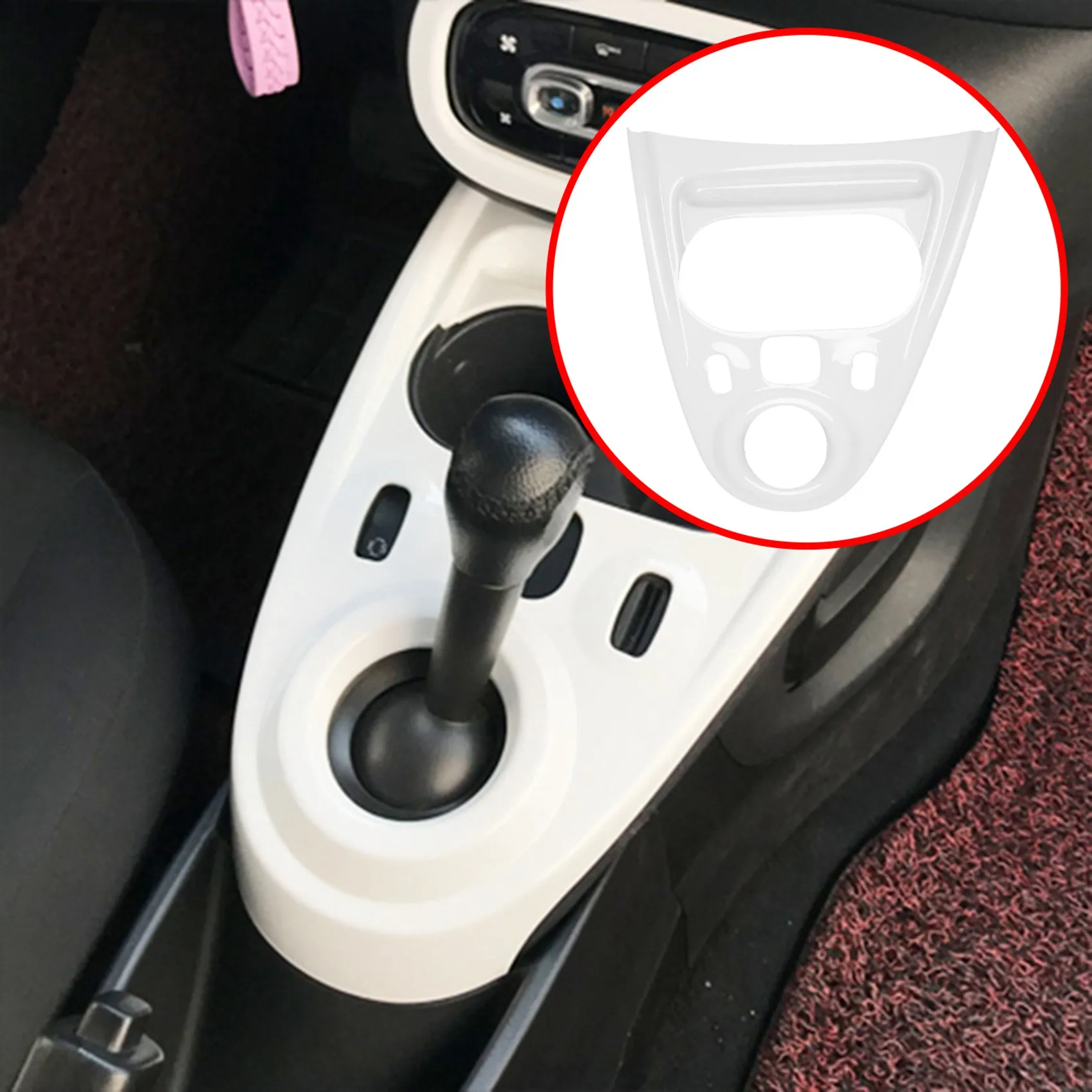 For Mercedes-Benz Smart 453 Fortwo Car Gear Shift Panel Cover Cover Trim Interior Decoration Car Styling