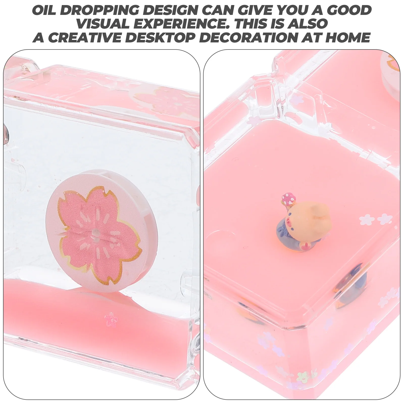 

Pig Oil Liquid Desktop nament Decorative Resin Acrylic Unique Dual Color Slow Rhythm Timer For Home Office