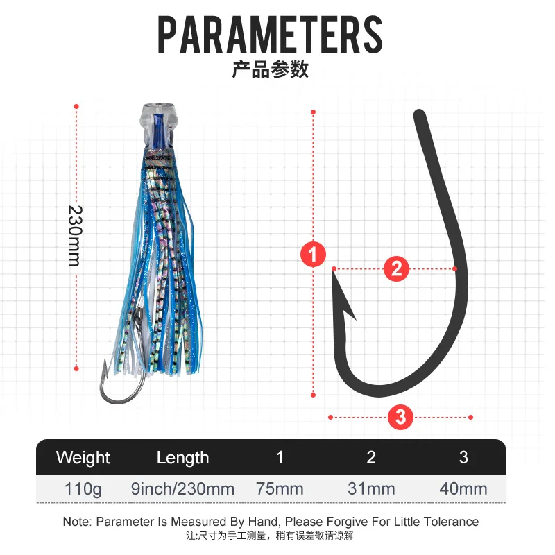 OBSESSION Mahi Marlin Wahoo – Señuelo pulpo blando 110g - imagen 3