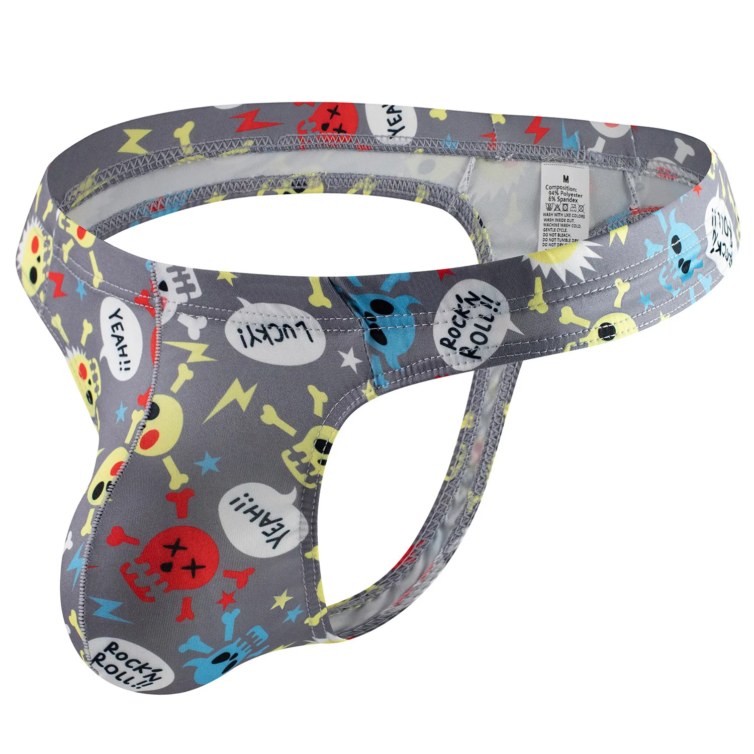 Mannen Schedel Print Laagbouw T Terug Thong Ondergoed Sexy Comfortabele Big Pouch Heren Onderbroek Mode Mannen Kleding