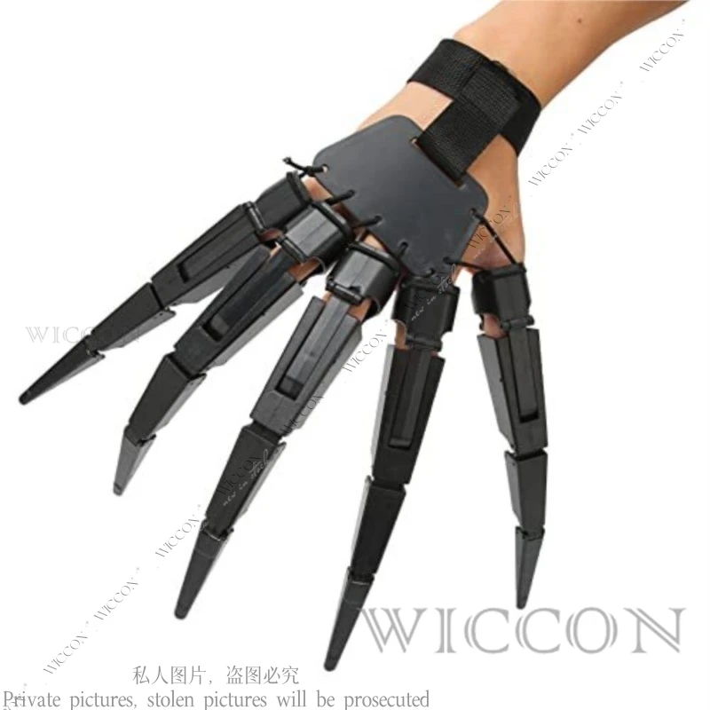 Halloween Gloves Active Fingers Spider Claw Mantis Claw Party Props Woman Man Comic-Con Black Role Play Horror Cool Boy Girl