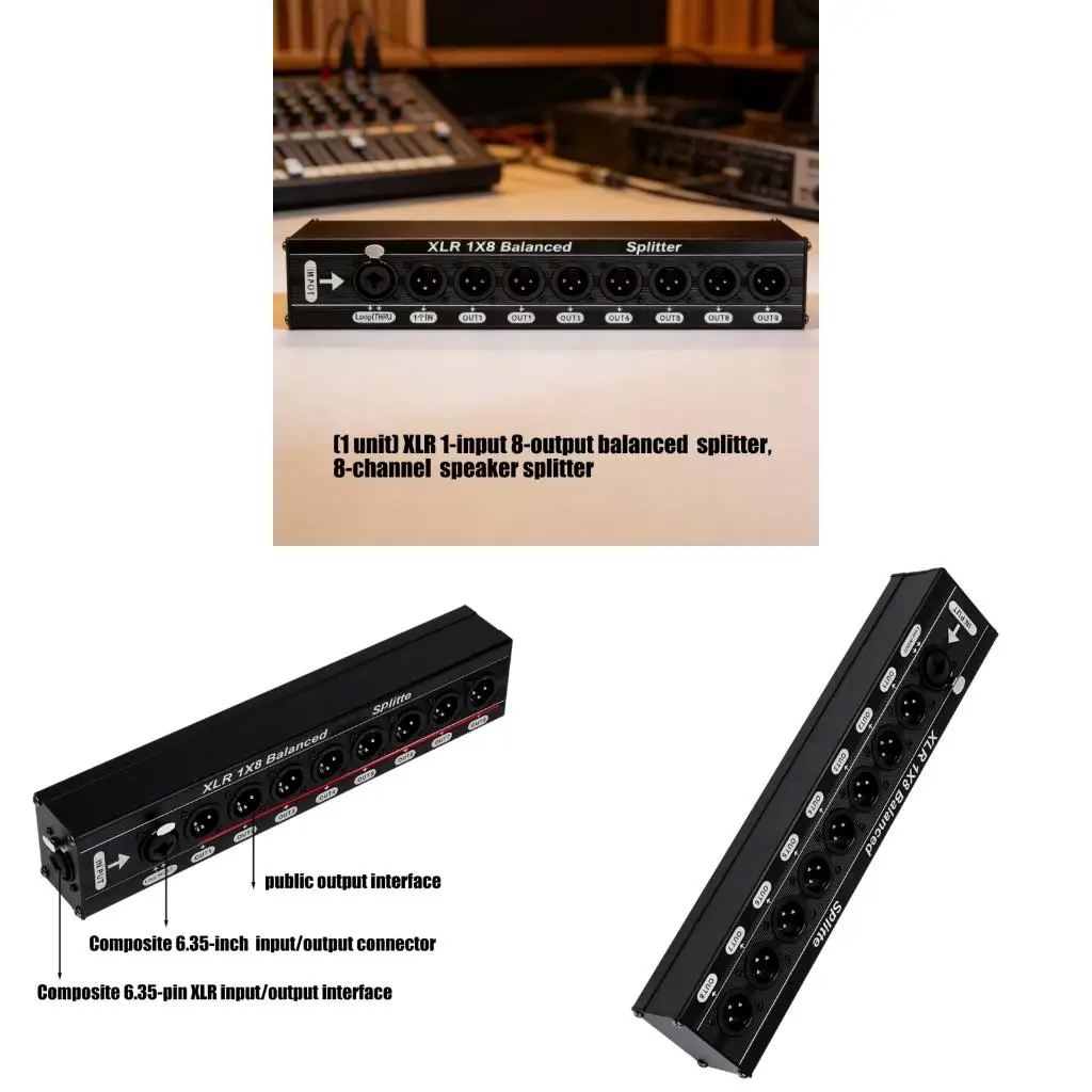 scatola-distribuzione-musicale-bilanciata-xlr-a-8-per-splitter-musicale-con-altoparlanti-multipli