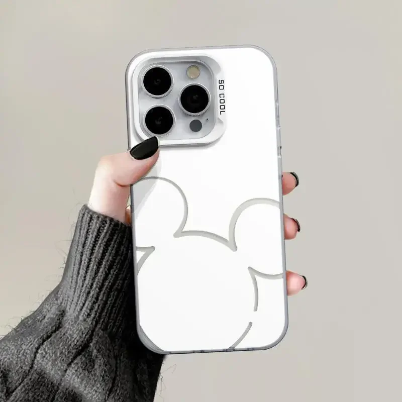 

Disneys Mickeys Minnies Mouses Concise Phone Case For iPhone 16 15 14 13 12 11 Pro Max 7 8 Plus XR XS X Y2K 16E Cute Back Cover