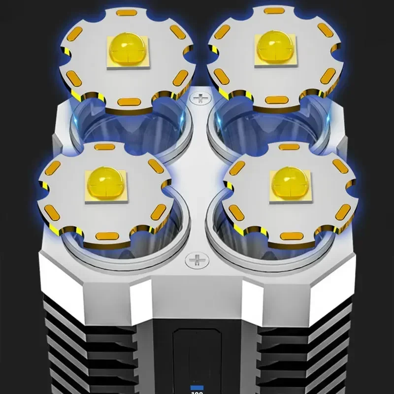 New Style 4LED Flashlight Mini Portable Lamp With Built-in 1200Ma 18650 Battery USB Rechargeable COB LED Flashlight Torch