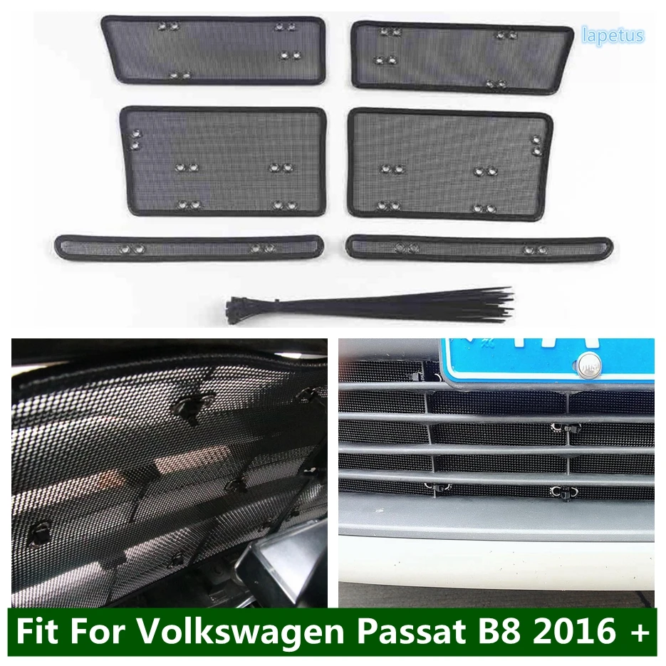 

Front Grille Insect Screening Mesh Net Protector Decoration Frame Cover For Volkswagen Passat B8 2016 2017 2018 Car Accessories