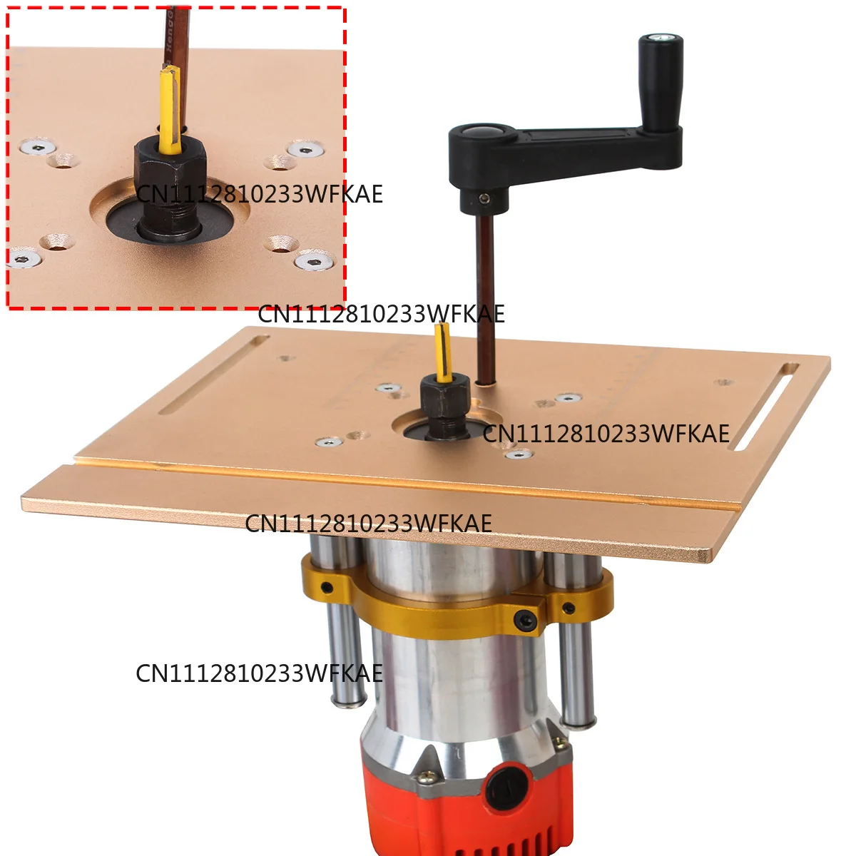 65Mm flip-chip lifting base, bakelite milling, small gong machine lifting table, slotted and tenon trimming chamfered table